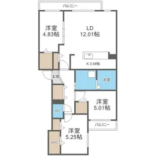 GRANDUKE八軒gene【1階】の間取り