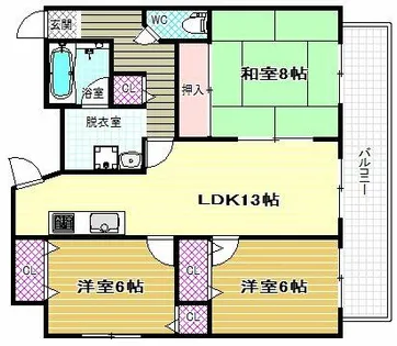 スタンドアップ松原【5階】の間取り