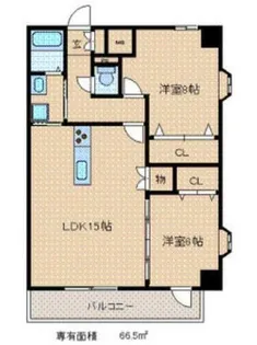 福岡県福岡市中央区梅光園2丁目【マンション】の間取り