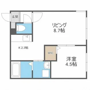 Majestic Life札幌桑園【4階】の間取り