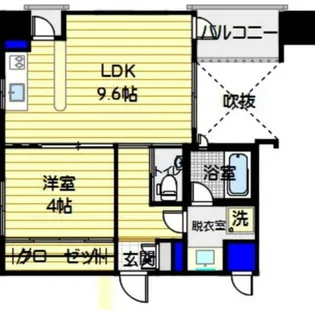 福岡県福岡市中央区六本松2丁目【マンション】の間取り