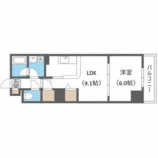 ビッグパレス南6条【5階】の間取り