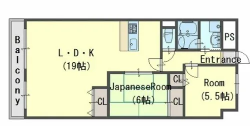 大阪府吹田市春日3丁目【マンション】の間取り