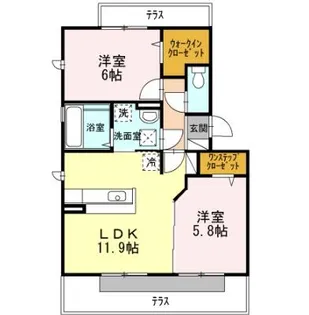 大阪府堺市北区金岡町【アパート】の間取り
