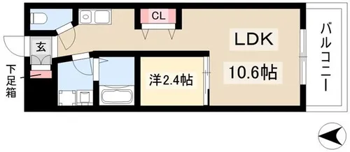 セントフィオーレ上名古屋【6階】の間取り