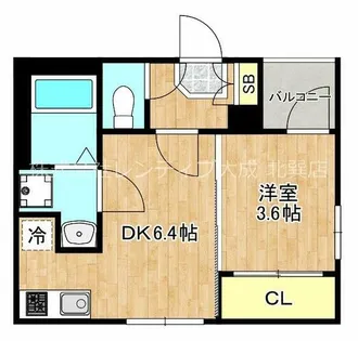 ハーモニーテラス大今里南Ⅱ【2階】の間取り