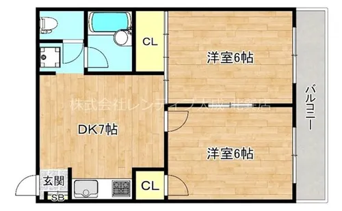 ミウチハイツ【3階】の間取り