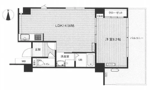 ヒルズ扇町【6階】の間取り