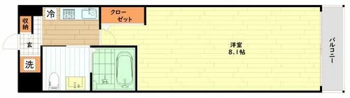 大阪府大阪市浪速区桜川2丁目【マンション】の間取り