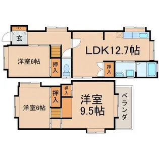 兵庫県尼崎市立花町3丁目【一戸建】の間取り