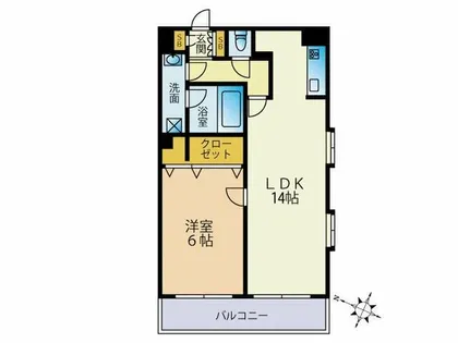 日之出ビル高砂【7階】の間取り