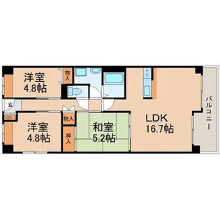 兵庫県尼崎市崇徳院2丁目【マンション】の間取り