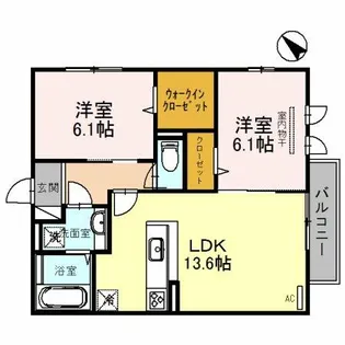 ファミーユ深井【2階】の間取り