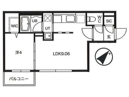 クラウドロア宮の森【4階】の間取り