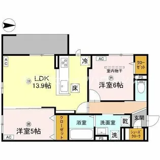 D-residence香里新町【1階】の間取り