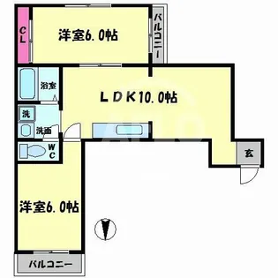 グレースカーサM【4階】の間取り