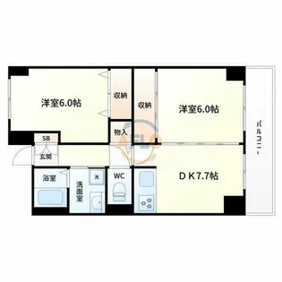 ラフィネ淀川【4階】の間取り