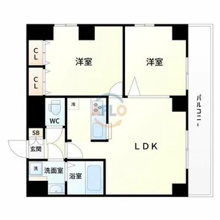 ノルデンタワー新大阪アネックス【26階】の間取り