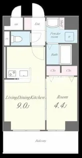 福岡県福岡市中央区薬院2丁目【マンション】の間取り