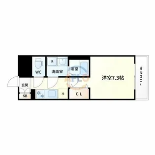 ファーストフィオーレ江坂グレイス【6階】の間取り