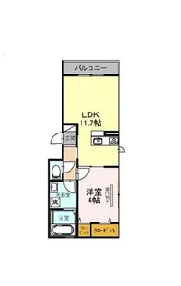 大阪府堺市北区中百舌鳥町4丁【アパート】の間取り