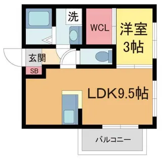 グリーンエイト小林【105号室】の間取り