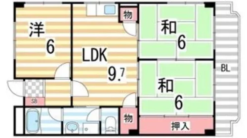 メゾンサンガ【3階】の間取り