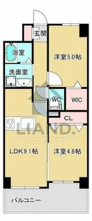 Alivis諸岡【8階】の間取り