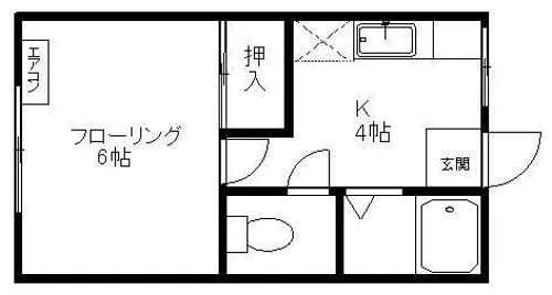 21 シュガータウン塩池【101号室】の間取り
