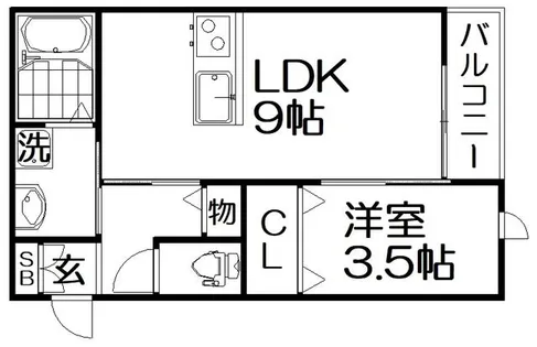 CherryBlossom川原町【2階】の間取り