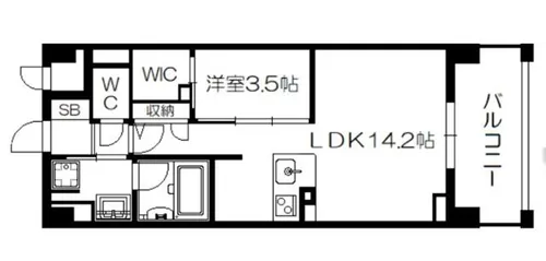 大阪府大阪市北区本庄西2丁目【マンション】の間取り