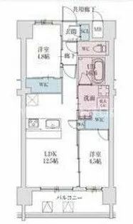 スプランディッド城東関目【8階】の間取り