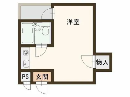 ハイツ北斗【4階】の間取り