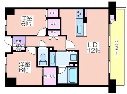 プレミスト靭本町【16階】の間取り