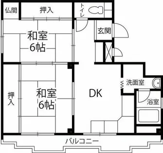 シャトル中宮【2階】の間取り