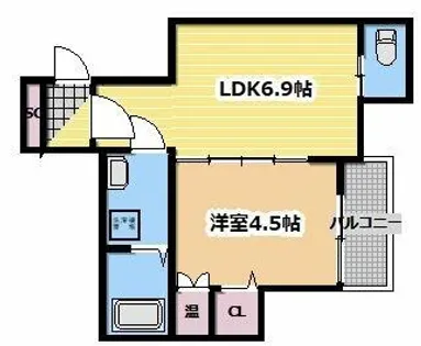 パシフィック千林【2階】の間取り