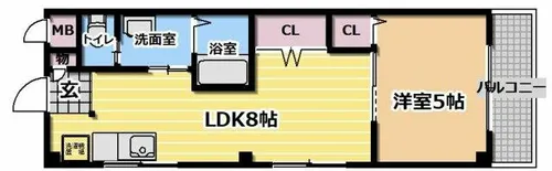 ロイヤルハイム八芳園【3階】の間取り