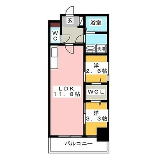 福岡県福岡市中央区高砂1丁目【マンション】の間取り