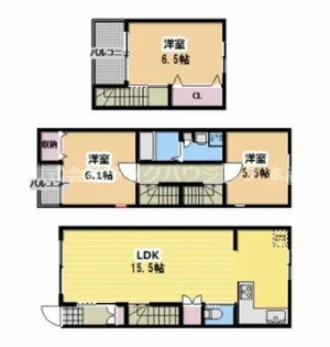 大阪府大阪市城東区野江3丁目【一戸建】の間取り