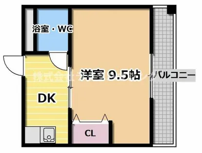 城北・船江マンション【4階】の間取り