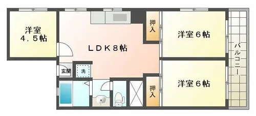 シャトレイユ【5階】の間取り