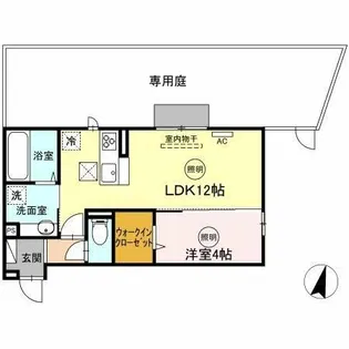 アヴニール藤松【1階】の間取り