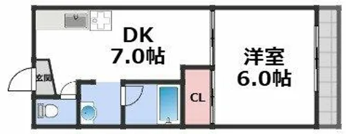 リバーハイツコーチⅡ【2階】の間取り