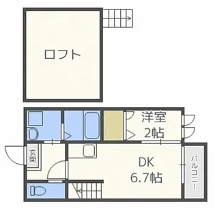 ビータス東比恵【1階】の間取り