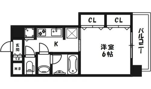 大阪府大阪市北区豊崎2丁目【マンション】の間取り