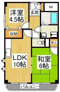 ヴィラ狭山【4階】の間取り