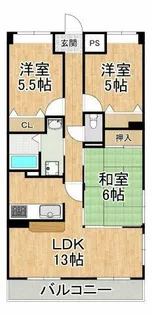 ルナピエーナ泉北【2階】の間取り