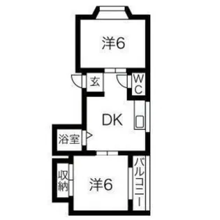 メゾン真法院【4階】の間取り