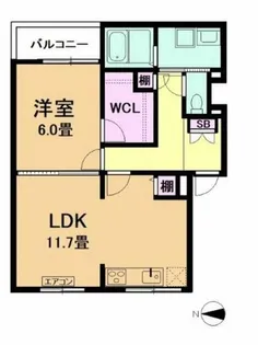 ウィステリア矢田(ウィステリアヤダ)【4階】の間取り