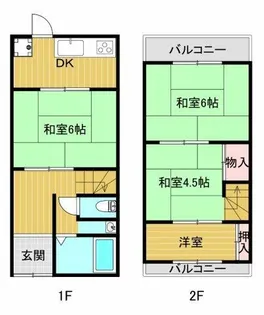 大阪府堺市西区浜寺石津町西4丁【一戸建】の間取り